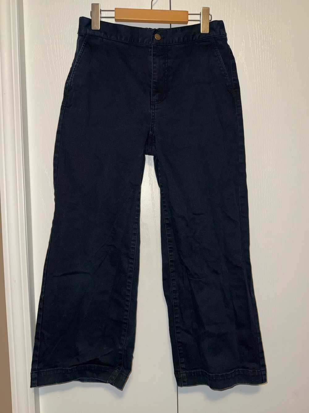 Oak+Fort CROPPED LENGTH TWILL WIDE LEG PANT